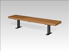 2007-6-P Seat (Recycled Plastic Slats), 