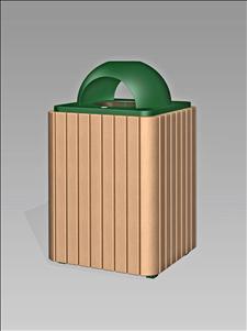2107-AT Ash/Dome Top Litter Container