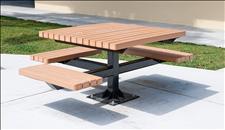 2061-8484 Accessible Integral Table and Seats with Recycled Plastic Slats