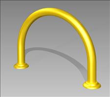 2542 Arched Metal Bollard