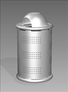 Boulevard 2615-AT Ash/Dome Top Litter Container