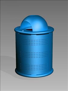 Boulevard 2618-AT Ash/Dome Top Litter Container