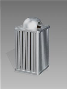 2831-AT Ash/Dome Top Litter Container