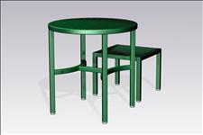 2905-0030 Manor Round Table with Four Legs