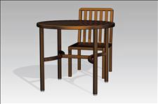 2905-0036 Manor Round Table with Four Legs