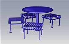 2912-0044 Renaissance Round Table with Center Support