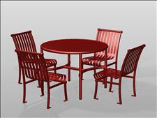 2915-0044 Renaissance Accessible Round Table with Four Legs