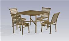 2915-4444 Renaissance Accessible Square Table with Four Legs