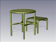 2925-0030 Profile Round Table with Four Legs