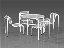 2925-0044 Profile Accessible Round Table with Four Legs