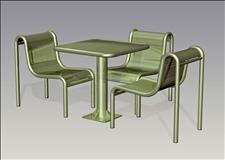 2932-3030 Boulevard Square Table with Center Support