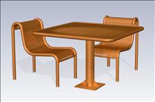 2932-4444 Boulevard Accessible Square Table with Center Support