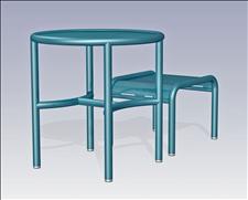 2935-0030 Boulevard RoundTable with Four Legs