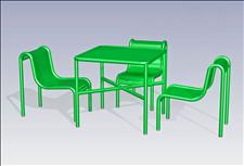 2935-3636 Boulevard Square Table with Four Legs