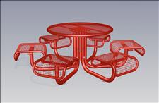 2973-6 Profile Integral Table with Six Seats
