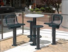 Bistro Table with welded wire Swivel Chairs and Seats