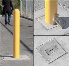 2190-RH Removable Metal Bollard with Hasp