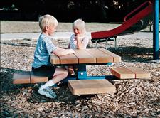 A2056 Kid's Table with Four Seats (Wood Slats)