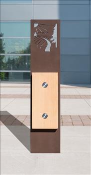 2179-01-M Custom Wood and Metal Bollard