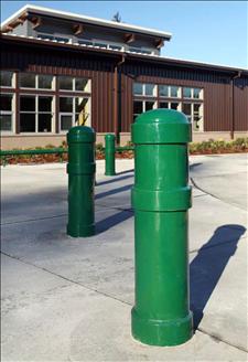 2190-M8 Metal Bollard with Decorative Rings