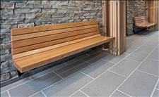 2142-6 Wall-mount Contour Bench (Wood Slats) 
