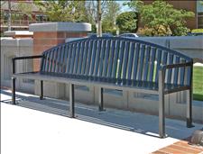 2824-8 Manor Arched Back Bench with Armrests