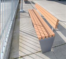 2011-6-RP Bench, recycled plastic slats, U.S. Patent D812,924