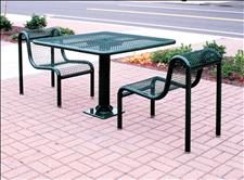 2922-4242 Profile Square Table with two 2921-20 Chairs