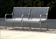 Renaissance 2807 Bench with Intermediate Frame & Armrest