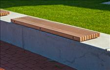 2047-6-01 Wall-top Seat with Ipe Slats